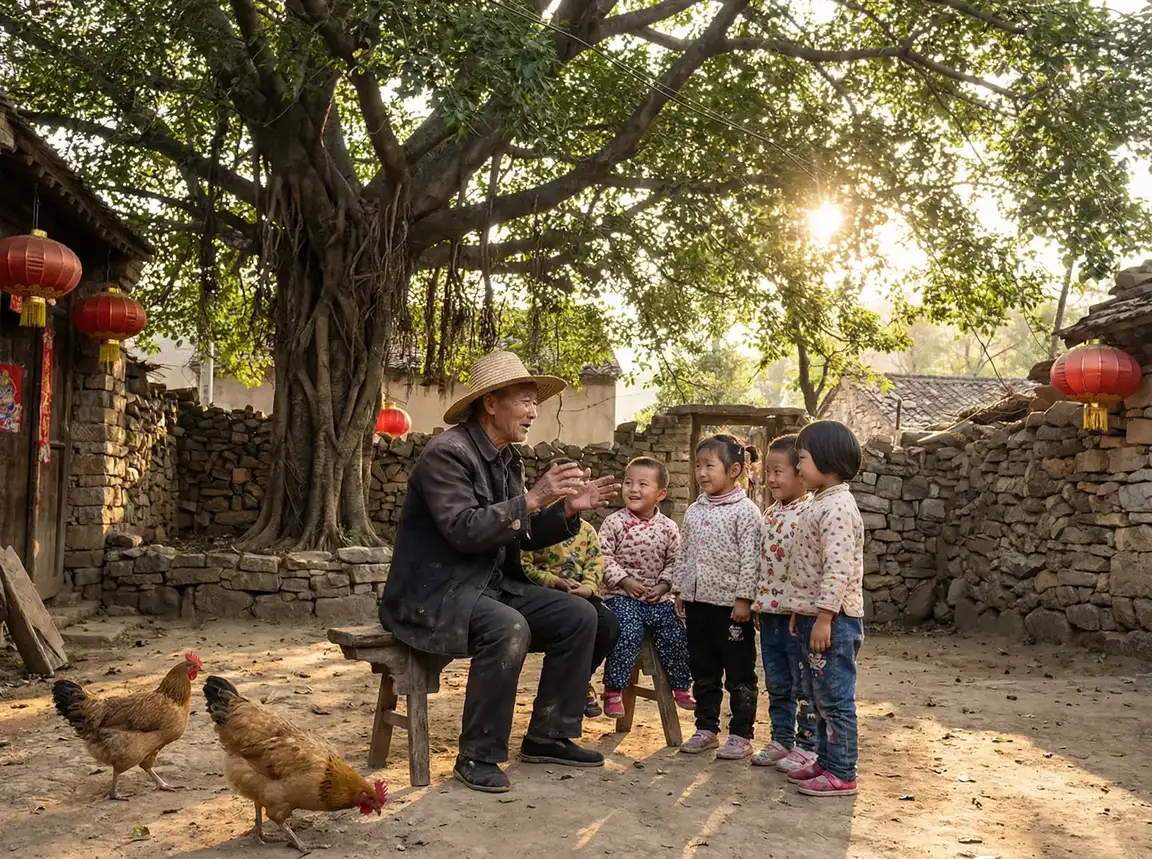 老人在大榕树下给孩子们讲故事 - 成 人 片 免费播放 乡村记忆
